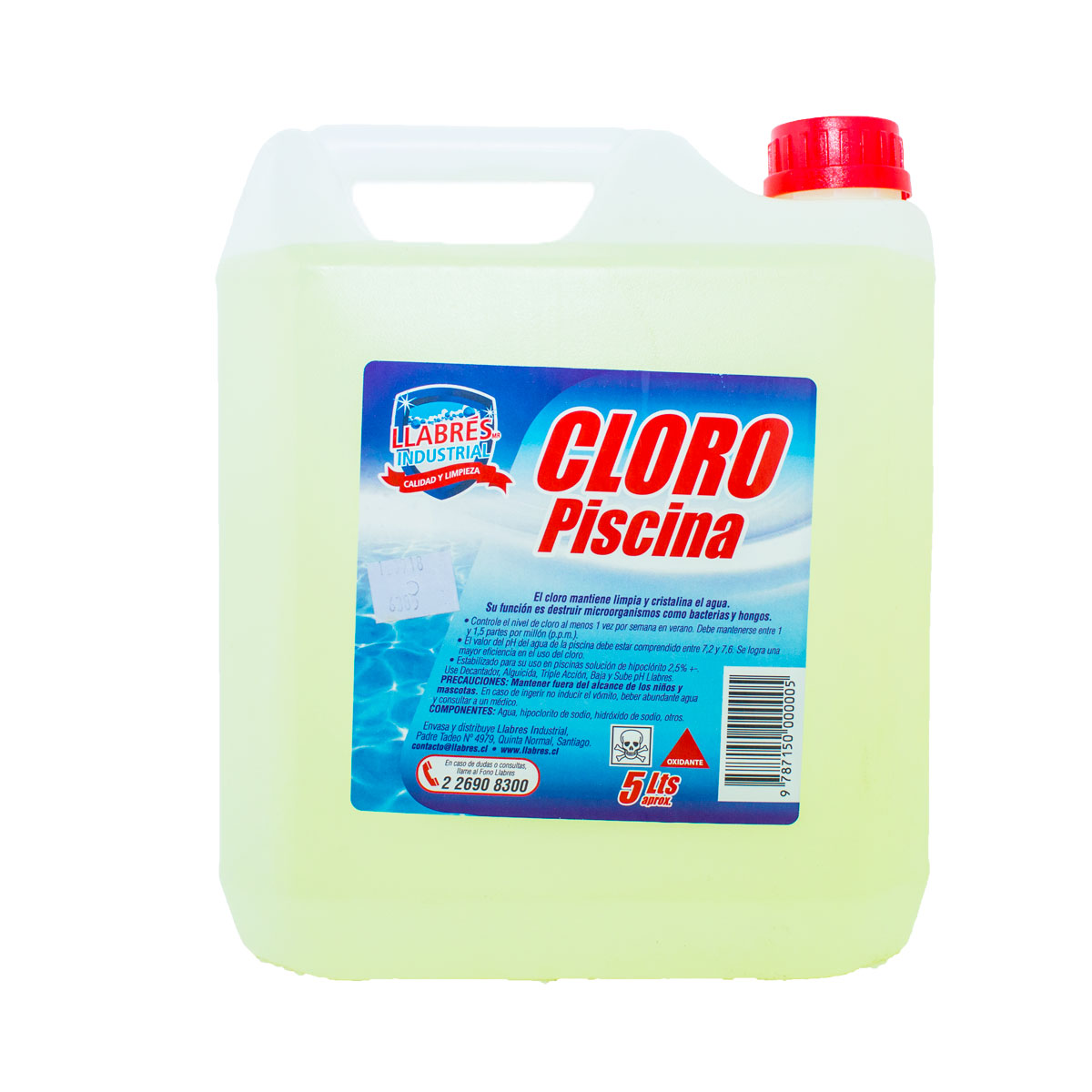 Cloro piscina 5 L.