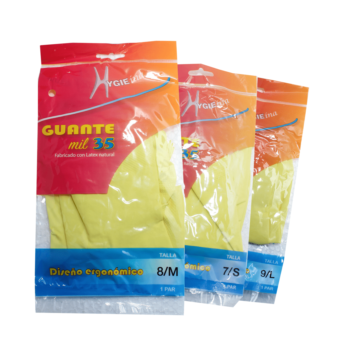 Guantes amarillos  1 Par