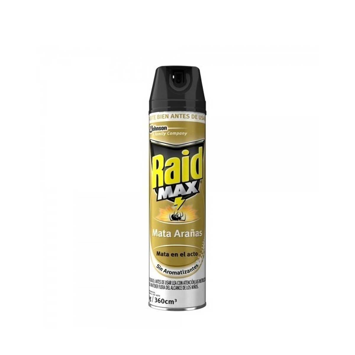 Insecticida Raid mata arañas 360cc