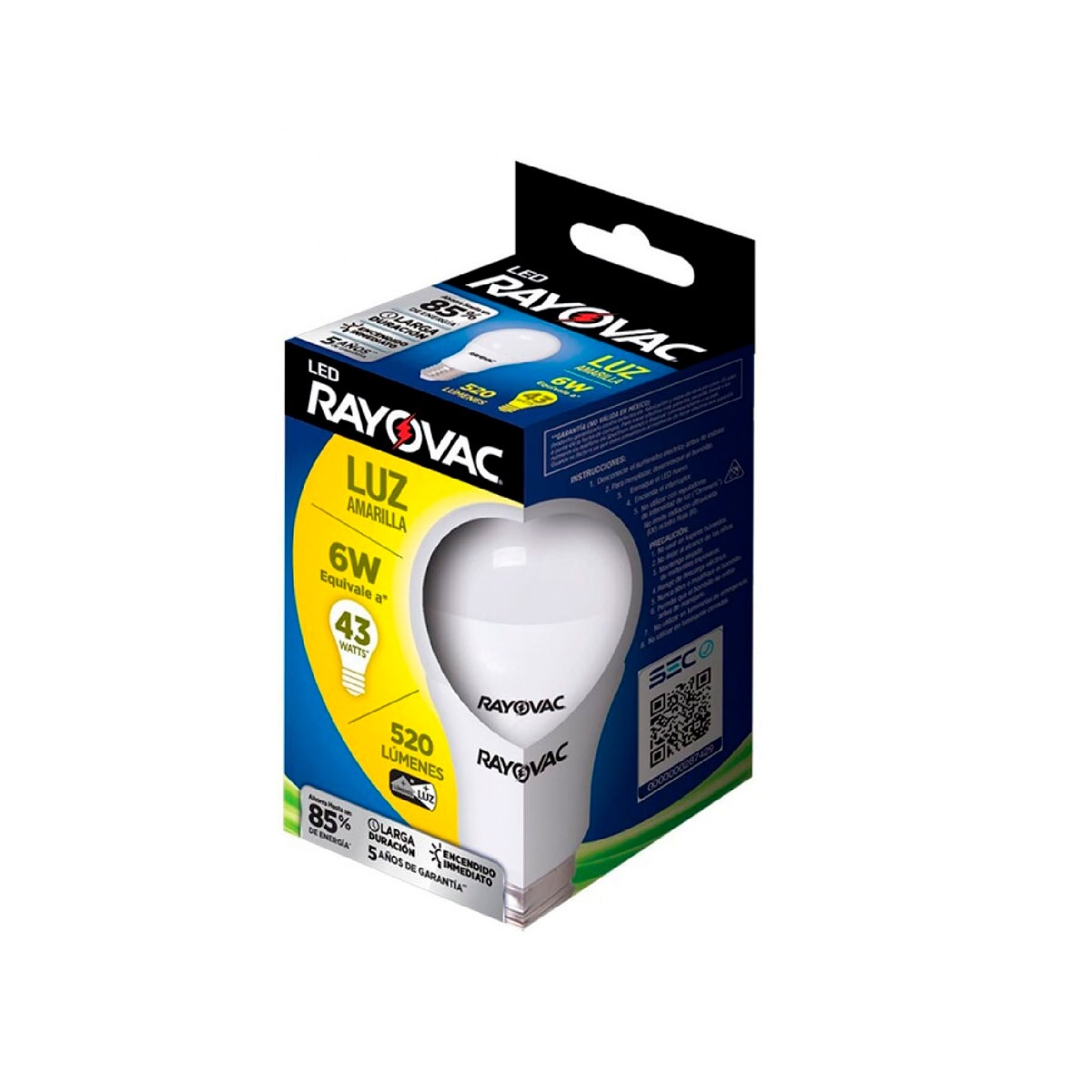 Ampolleta Led Luz amarilla  8W / 57 WATTS