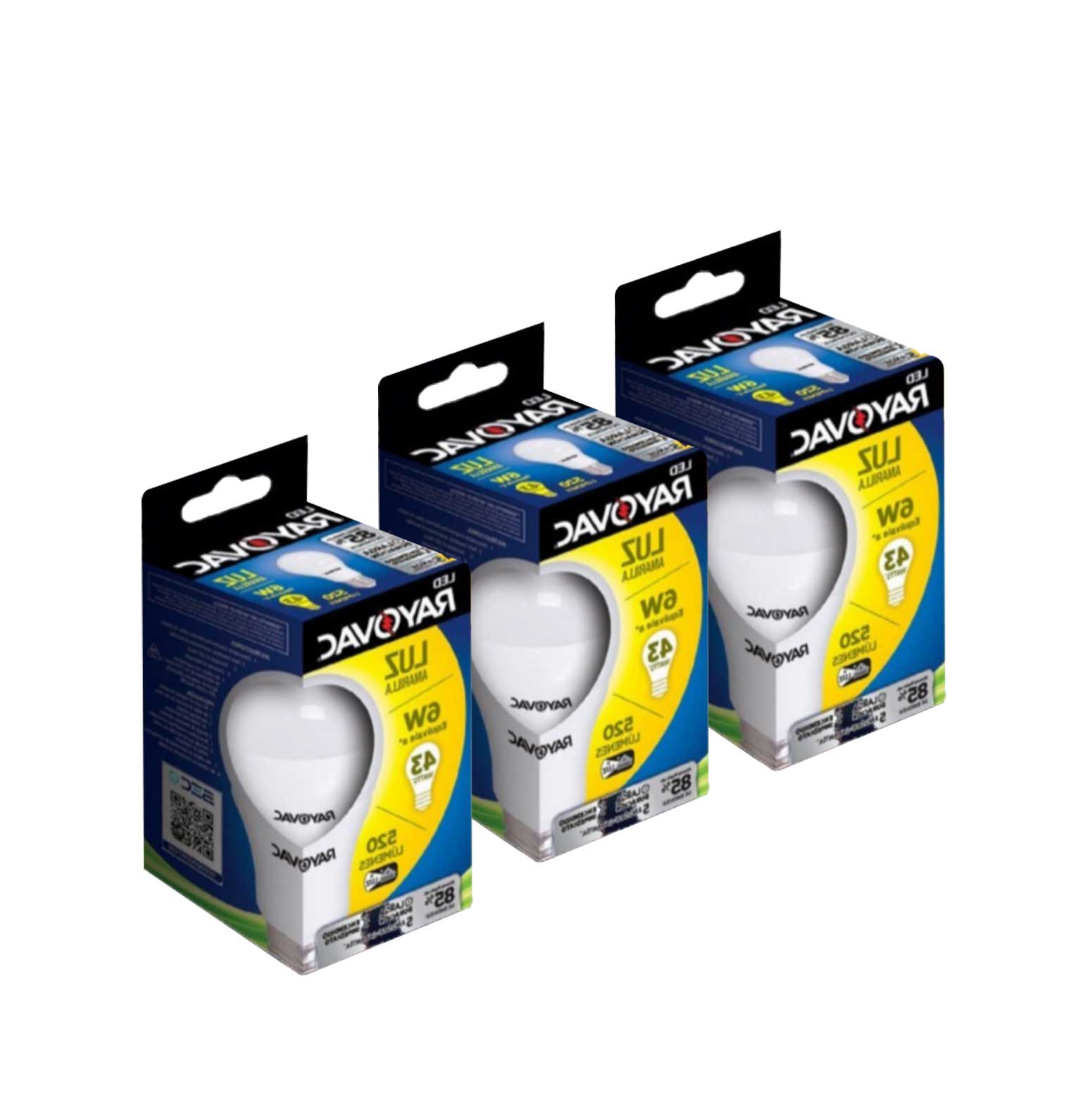 3 Ampolletas luz led 8W