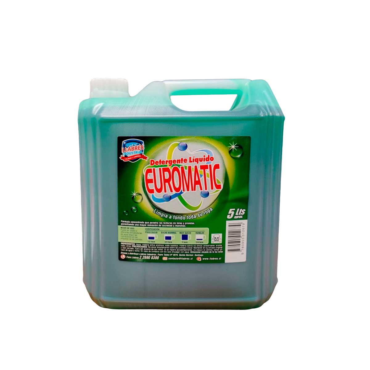 Detergente EUROMATIC bidón cuadrado 5 litros