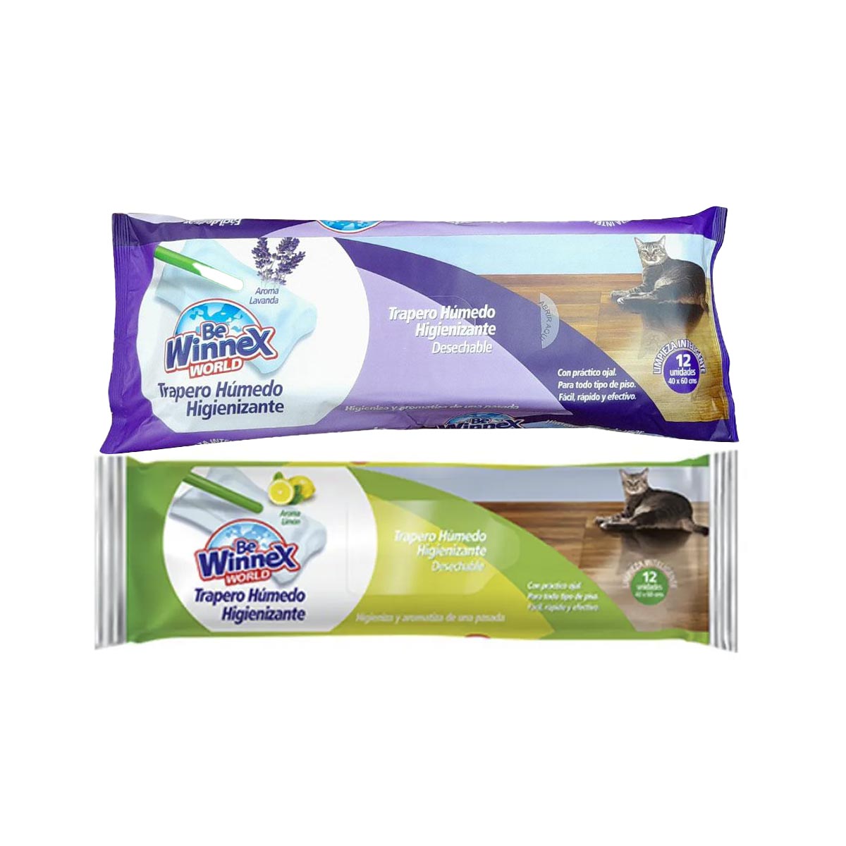 Pack 2 paquetes trapero piso humedo 12 u. c/u